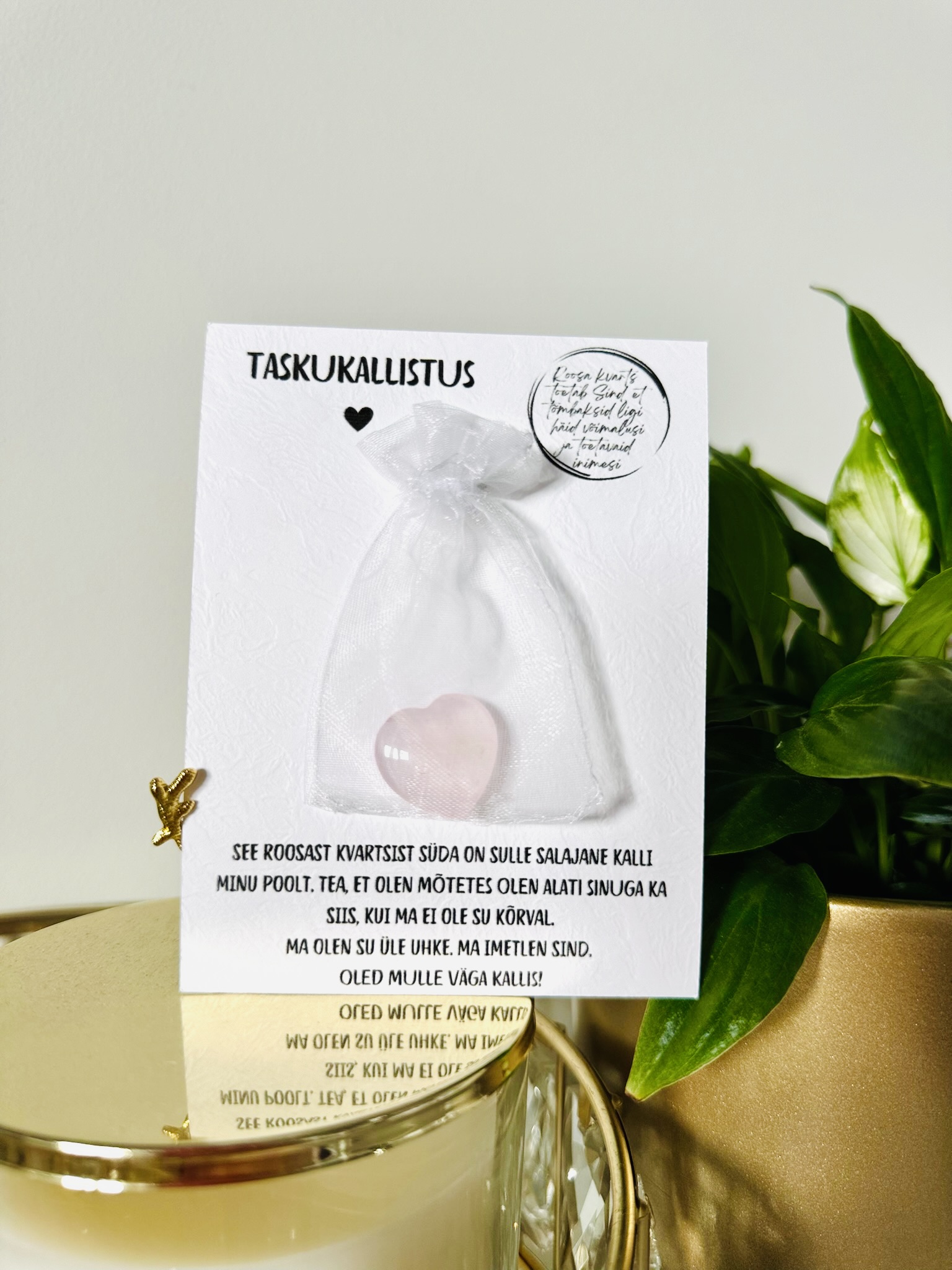 roosa kvarts taskukalli