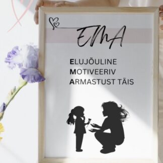 Raamitud poster emale (raami värvivalik!) 2