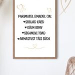 Raamitud poster emale (raami värvivalik!) 4