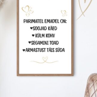 Raamitud poster emale (raami värvivalik!) 4