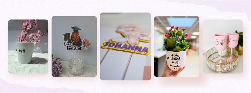 Ivory Aesthetic Flower Bouquet Photo Products Facebook Cover